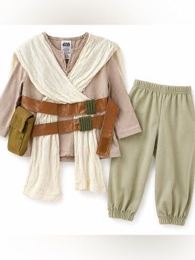 Star Wars Toddler Costume Outfit 3T Jedi Tunic Pants Belt Pouch Rey Halloween